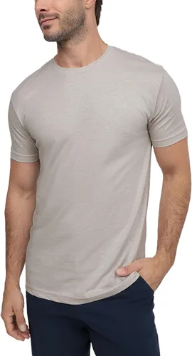 Vista 37 de Camisetas casuales de algodón suave con cuello redondo y ajuste atlético