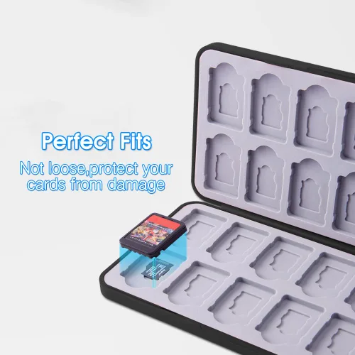 Vista 173 de PERFECTSIGHT Switch Game Case Compatible with Nintendo Switch Game Holder for Switch OLED/ Lite Game Card Case Cartridge with 24 Slots Game Card