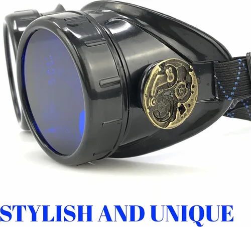 Vista 4 de Anteojo steampunk victorianos estilo soldador, punk- owp