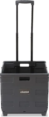 Vista 3 de Universal Caja de almacenamiento móvil plegable, 18.25 x 15 x 39.4 pulgadas, negro