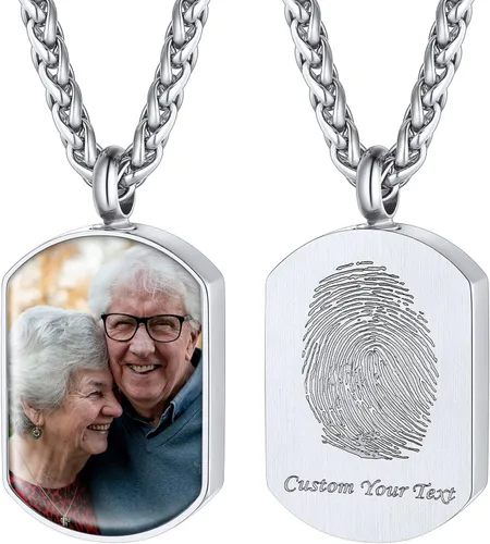 Vista 115 de FindChic Collares personalizados con urna para cenizas, barra vertical, gato, luna, reloj de arena, garra de perro, acero inoxidable, chapado en oro