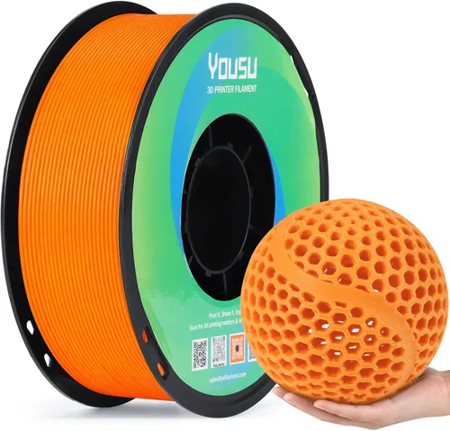 Vista 22 de YOUSU Filamento TPU 85A de 0.07 in, 2.2 lbs, filamento flexible para A1-negro mate 85a