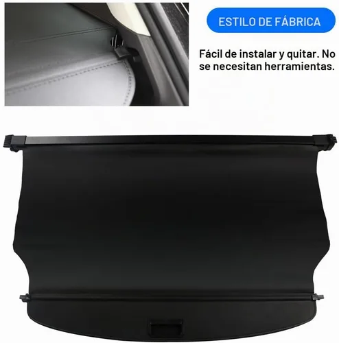 Vista 2 de Cubierta de carga para Jeep Grand Cherokee (2 filas; WL) 4XE Accesorios 2022-2025 2026 Cubierta de seguridad para maletero trasera negra