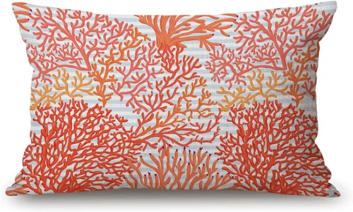 Vista 7 de Solekla Funda de almohada lumbar de flamenco rosa de 12 x 20 pulgadas, decorativa, para dormitorio, sala de estar, piñas y hojas exóticas, funda