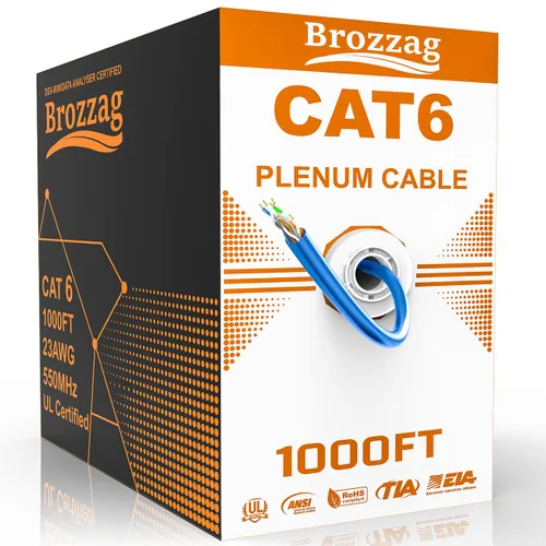 Vista 17 de Cable Ethernet de 10 pies para Cat6/Cat5E, 40 Gbps compatible con Cat8/Cat7, cable de red 24AWG para interiores y exteriores, entierro directo