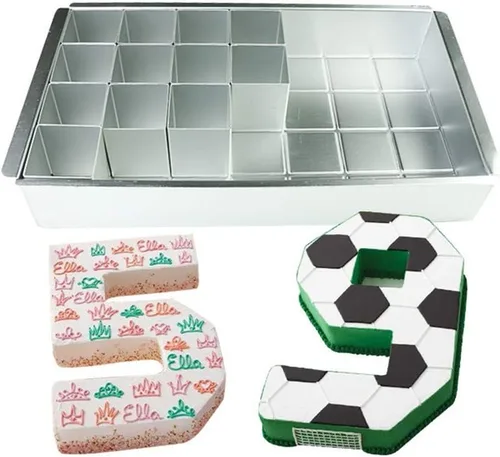 Vista 12 de Ulalaza Moldes de silicona para hornear pasteles de 0 a 8 números, molde de pastel de pan y mousse para cumpleaños, boda, aniversario