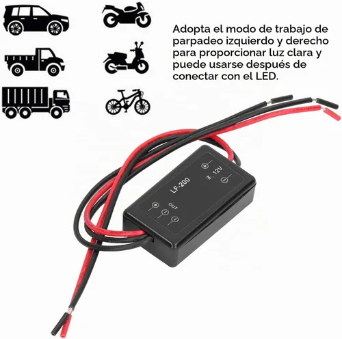 Vista 2 de Controlador estroboscópico de flash LED Módulo de destello de luz de coche LED efecto estroboscópico intermitente para luces de trabajo