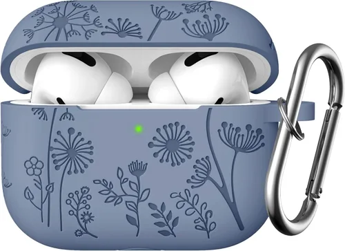 Vista 10 de Lerobo - Funda para AirPods Pro 2, funda de silicona suave con llavero para mujer