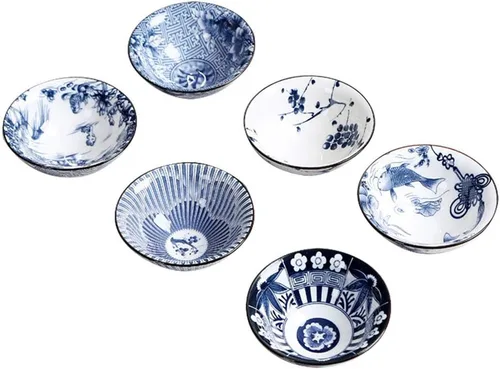 Vista 4 de ZooBoo Elegante juego de té chino de porcelana, caja de regalo de 6 piezas Set de ceremonia de té Scenic