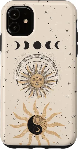 Vista 8 de Mystical Tarot Card Aesthetic Sun Moon Phases Yin Yang Space Case for iPhone 17