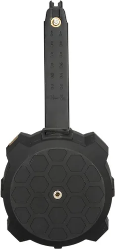 Vista 5 de HFC 145 Ronda de Alta Capacidad Tambor Mag 1911/AAP01/G18C/TM G Series Gas Airsoft Magazine (Color: Negro/Marrón)