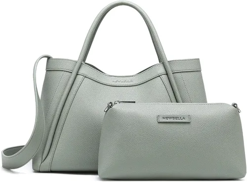 Vista 12 de NEWBELLA Kelly Bolsa Tote de Cuero Vegano para Mujeres - Elegante Bolsa Versátil de Transporte con Asa Superior, Bolso de Hombro Hobo con Monedero