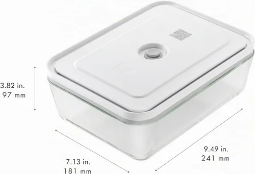 Vista 3 de ZWILLING Fresh & Save Recipiente sellador al vacío mediano, cacerola con tapa, bandeja para brownies, bandeja para lasaña, bandeja para pizza, 9.5 x