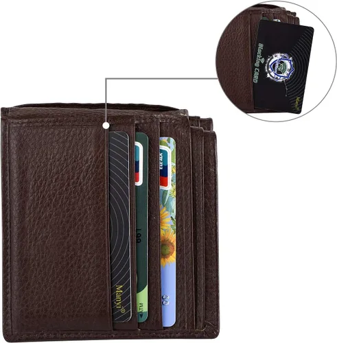 Vista 5 de Manyi 5 tarjetas de bloqueo RFID, protección para toda la cartera y protector de bolso, bloqueador protector de tarjetas de crédito NFC sin Negro