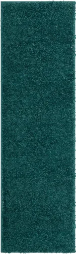 Vista 27 de 3Well Woven Elle Basics Emerson Shag Camino de pasillo, texturizado, azul oscuro, de 3 x 10, 2'7" x 9'6