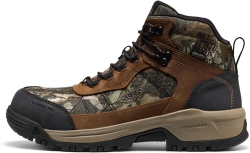 Vista 3 de KEEN Utility Botas de trabajo impermeables de 90 grados con punta compuesta para hombre Skokie Hiker Style Mid Height