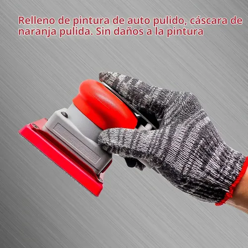 Vista 8 de DATOUBOSS Lijadora de órbita aleatoria lijadora neumática cuadrada de aire de palma para encerar automóviles, trabajo de carrocería de automóvil