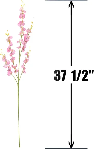Vista 4 de BOMAROLAN Orquídea artificial de seda bailarina, orquídeas de mariposa falsas, 10 unidades de tacto real para bodas, hogar, oficina, fiesta, hotel