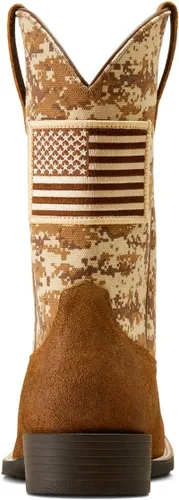 Vista 6 de Ariat - Botas deportivas para hombre, diseño de puntera redonda Gamuza moca antigua/estampado de camuflaje arena