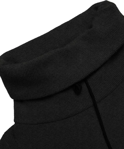 Vista 4 de COOFANDY Mens Slim Fit Turtleneck Long Sleeve Cowl Neck Ribbed Pullover Sweaters