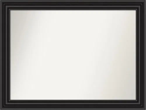 Vista 689 de Amanti Art Espejo personalizado, espejo de baño negro puente, espejo de pared o espejo de tocador de baño sobre el fregadero (26 x 26 pulgadas)
