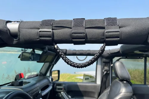 Vista 7 de 2 asas de agarre de barra antivuelco para Jeep Wrangler YJ TJ JK JKU JL JLU Sahara Rubicon X Sports Freedom & Unlimited 1987-2022 (Negro)
