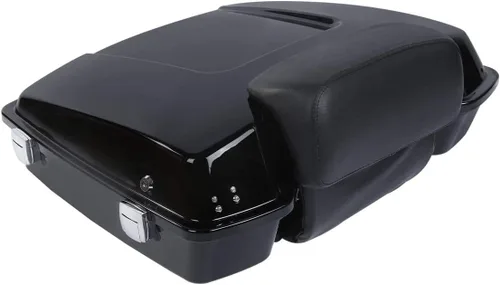 Vista 5 de Vivid Black Razor Tour - Kit de equipaje con almohadilla de respaldo pequeña para modelos Harley Davidson Touring 2009-2013 con kit de montaje