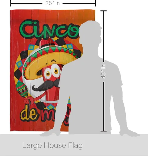 Vista 2 de Amigo Chili Cinco de Mayo Casa de Verano Fiesta Mexicana Cactus Piñata al aire libre Verano Sunny Decoración Banner Pequeño Jardín Patio Regalo