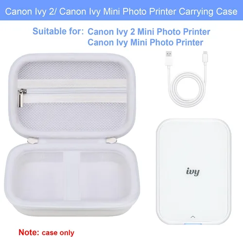Vista 2 de Elonbo Funda de transporte para Canon Ivy 2/Canon Ivy Mini impresora fotográfica, portátil instantánea para teléfono inteligente, impresión
