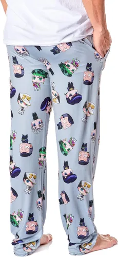 Vista 2 de Bioworld Jojo's Bizarre Adventure Diamond Is Unbreakable Chibi Character - Pantalones de pijama para hombre