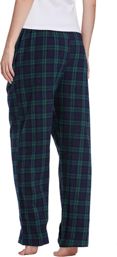 Vista 3 de CYZ - Pantalones de pijama de franela supersuave para mujer, 100 % algodón, para relajarse