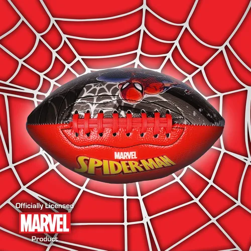 Vista 7 de Fútbol juvenil Marvel Avengers Spider-Man, pequeño Mini Peewee para niños, tamaño 5, rojo