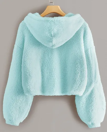 Vista 2 de GAMISOTE - Sudadera infantil cálida y holgada, con capucha mullida y botones