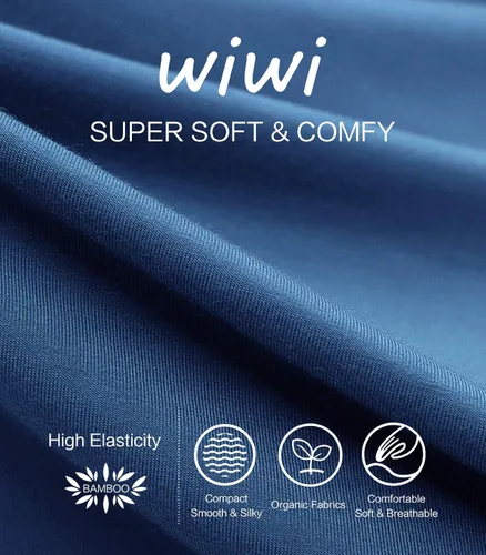 Vista 5 de WiWi Bamboo Pajamas Set for Women Soft Long Sleeve Pj Sleepwear Knit Jammies Pants Lounge Sets Loungewear S-XXL