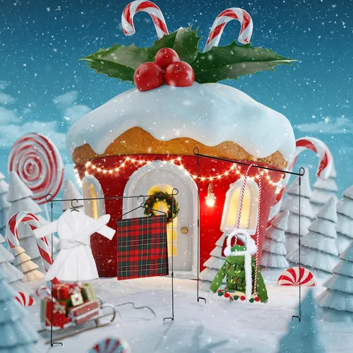 Vista 6 de Aoriher Juego de 9 accesorios de muñeca de Navidad que incluye saco de dormir, albornoz, máscara, orejeras, bufanda, gafas, hamaca, suéter (bombilla)