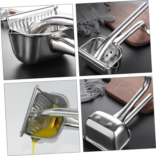 Vista 9 de Stainless Steel Manual Fruit Juicer Squeezer for Citrus Lemons Limes and Oranges Ergonomic Handle Labor-saving Citrus Press for Household Use Easy