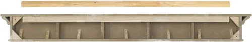 Vista 4 de Pearl Mantels ARYB72610B - Estante de madera de fibropanel de densidad media de fibropanel de densidad media de alta calidad, color negro, pintura