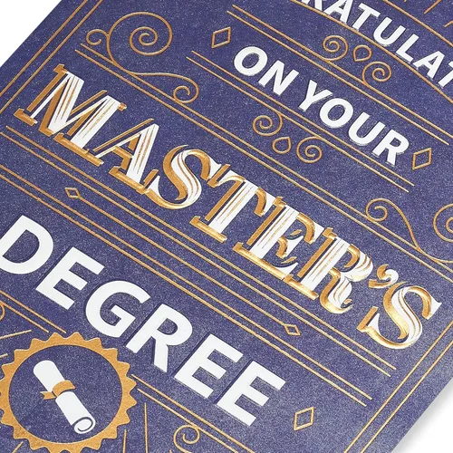 Vista 5 de American Greetings Tarjeta de graduación de maestría (logro impresionante)