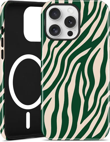 Vista 25 de Jusy Funda magnética Zebra para iPhone XR, color negro
