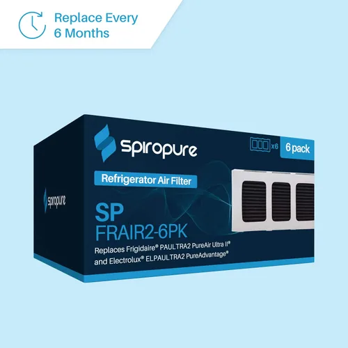Vista 4 de SpiroPure SP-FRAIR2 - Filtro de aire puro para refrigerador 242047805, Pure Air Ultra 2, PureAir Ultra II, PAULTRAII2PK, 5303918847, AP6285787