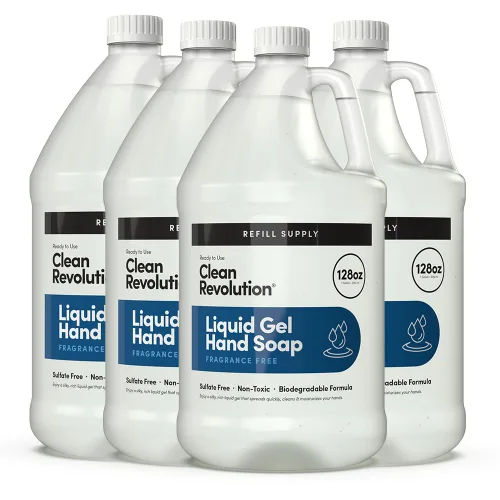 Vista 44 de Clean Revolution Jabón de manos en gel líquido, líquido sedoso rico, espuma rápida, enjuague rápido, contiene aceites esenciales reales