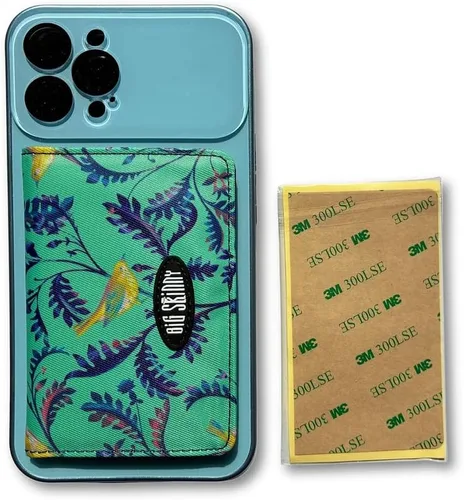 Vista 7 de Big Skinny Funda para tarjetas de teléfono con bloqueo RFID con cierre magnético, Floraberry