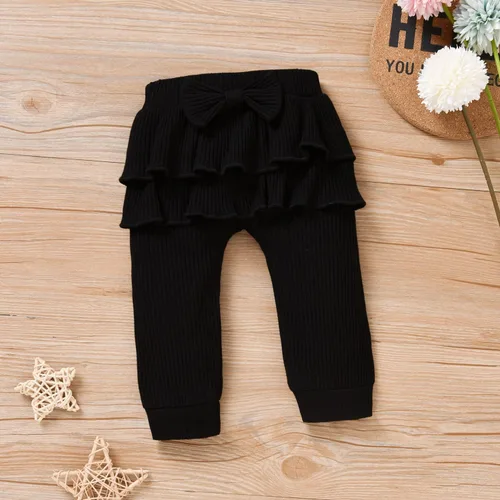 Vista 5 de Aalizzwell Conjunto de mameluco acanalado para bebés y niñas prematuros, para otoño e invierno
