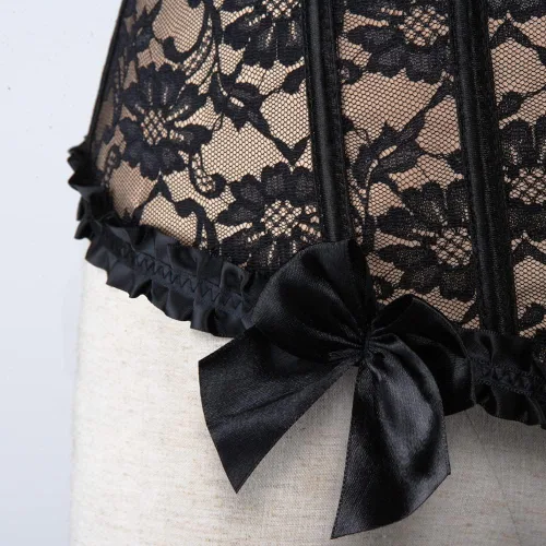 Vista 5 de ZHAIMA Parte superior de corsé de encaje para mujer, conjuntos de lencería floral de talla grande