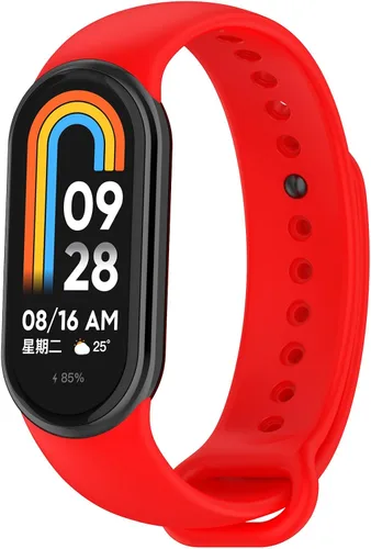 Vista 8 de Compatible con Mi Band 8 bandas para mujeres y hombres, correas de repuesto de silicona deportivas femeninas, pulseras de pulsera accesorio correas