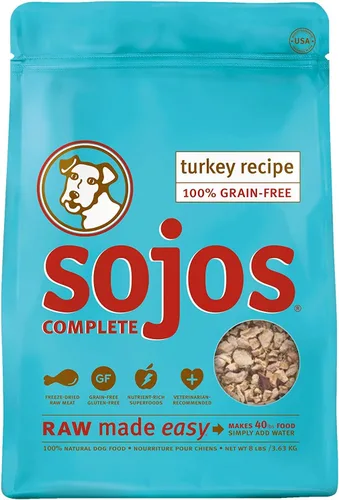 Vista 3 de Mezcla de comida para perros Sojos Complete, natural, sin cereales, seca y cruda, liofilizada
