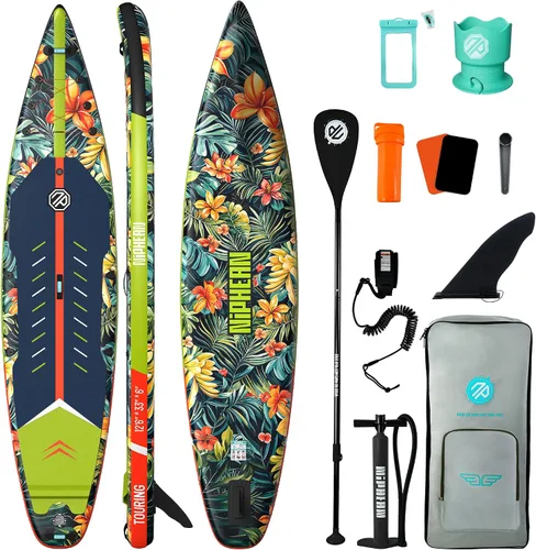 Vista 19 de Niphean Tabla inflable de la paleta con los accesorios 10'6''/12'6" estable Prisa profunda