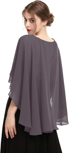 Vista 3 de Hotshawl Capelets para mujer chales y envolturas de gasa para vestido de noche capas de boda