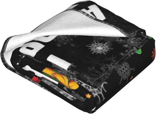 Vista 4 de Manta navideña de hipopótamo para sofá y cama, forro polar de 60 x 80 pulgadas