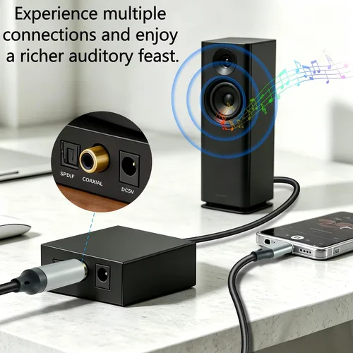 Vista 5 de Cable de audio USB C a coaxial, cable de audio estéreo digital tipo C a macho coaxial para smartphone, tableta, laptop, enlace a DAC, amplificador
